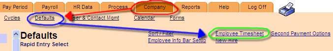 Accessing the Timesheet
