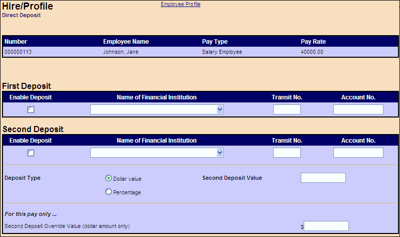 Direct Deposit