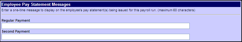 Employee Statement Messages