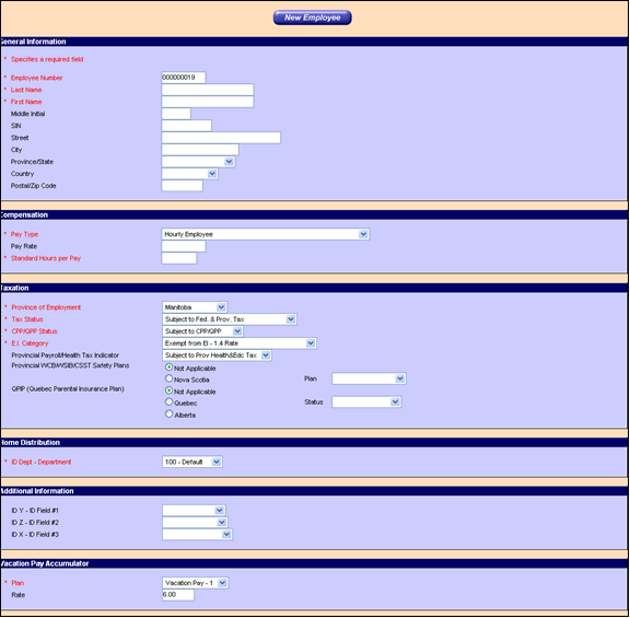 Employee Profile (New)